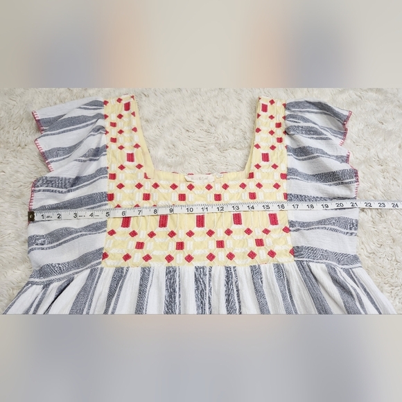 Anthropologie Forever That Girl Basel Embroidered Tunic Blouse US Sz 12 - Picture 7 of 10